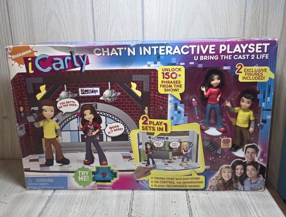 icarly Miranda Cosgrove Chat'N Interactive Playset Jennette McCurty Nathan NIB